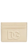 Dolce & Gabbana Dg Puffy Logo Leather Card Case In Brown