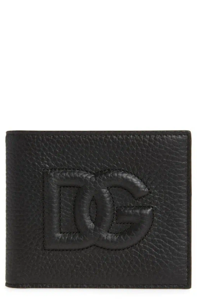 Dolce & Gabbana Dg Logo Bifold Wallet In Nero