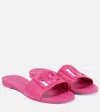 Dolce & Gabbana Bianca Interlock Slide Sandal In Pink