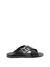 Dolce & Gabbana Leather Sandal In Black  