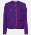 Dolce & Gabbana Wool Crepe Jacket In Purple