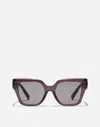 Dolce & Gabbana Dg Sharped Sunglasses In Transparent Violet