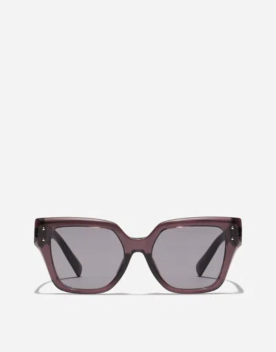 Dolce & Gabbana Dg Sharped Sunglasses In Transparent Violet