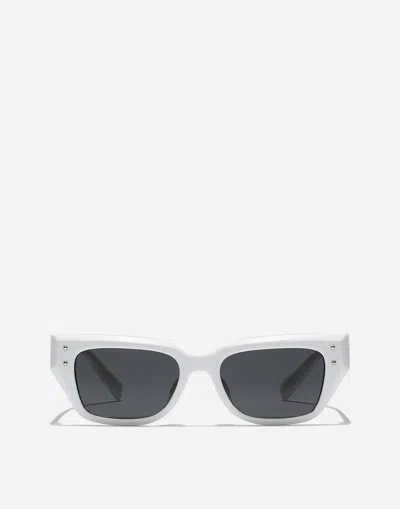Dolce & Gabbana Dg Sharped  Sunglasses In White