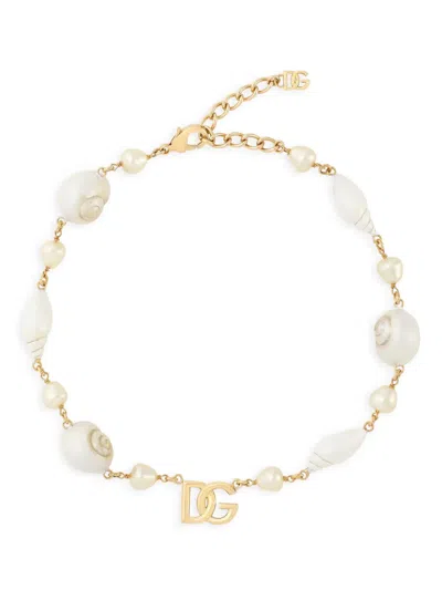 Dolce & Gabbana Dg Shell Necklace In Gold