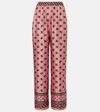 Dolce & Gabbana Silk Satin Jacquard Pajamas With Full Dg Logo In Pink