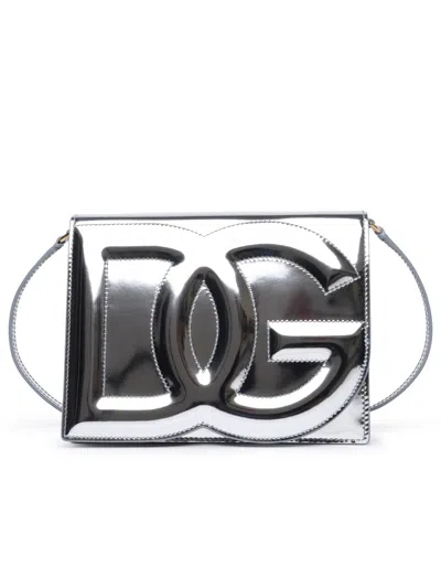 Dolce & Gabbana Dg Silver Calf Leather Bag