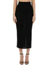 Dolce & Gabbana Stretchy Pencil Skirt With Monogram