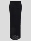 Dolce & Gabbana Logoed Skirt In Black