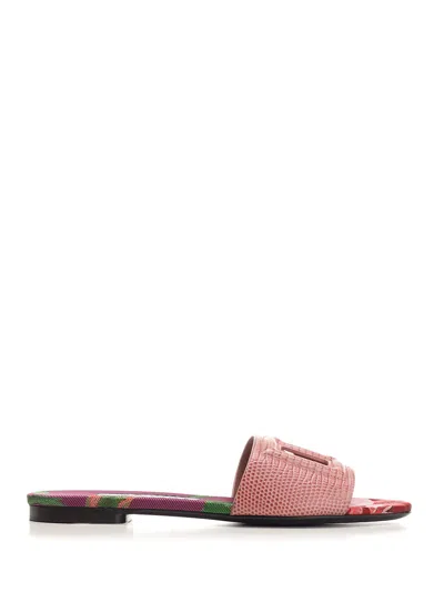 Dolce & Gabbana Sandals In Rosa Ant Multicolor