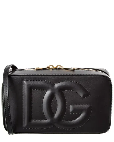 Dolce & Gabbana Dg Small Leather Camera Bag In Black