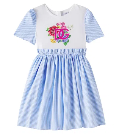 Dolce & Gabbana Kids' Kleid Dg Aus Baumwolle In Multicolor