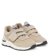 Dolce & Gabbana Dg Suede-trimmed Mesh Sneakers In Beige/bianco