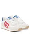 Dolce & Gabbana Sneakers Dg Mit Veloursleder In Weiss