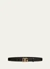 Dolce & Gabbana Dg Swarovski Crystal & Pearl Leather Belt In Black / Gold