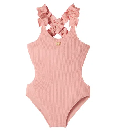 Dolce & Gabbana Dg Swimsuit In Pink