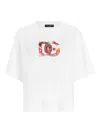 Dolce & Gabbana Short Sleeve Floral Logo T-shirt In Multi