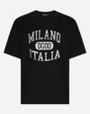 Dolce & Gabbana Cotton T-shirt With Dg Logo Print In ブラック