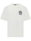 Dolce & Gabbana White T-shirt With Crew Neck And Printed Dg Logo On The Chest In Bianco