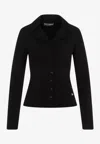 Dolce & Gabbana Black Notched Collar Blazer In Black
