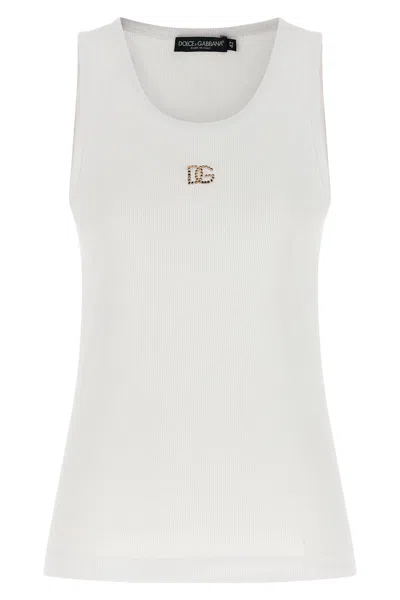Dolce & Gabbana 'dg' Tank Top In White