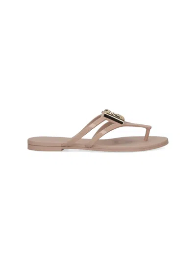 Dolce & Gabbana 'dg' Thong Sandals In Pink