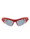 Dolce & Gabbana Dg Toy Biker-frame Sunglasses In Red