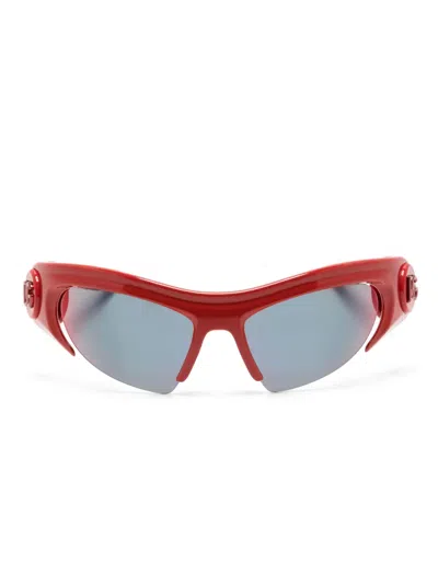 Dolce & Gabbana Dg Toy Biker-frame Sunglasses In Red