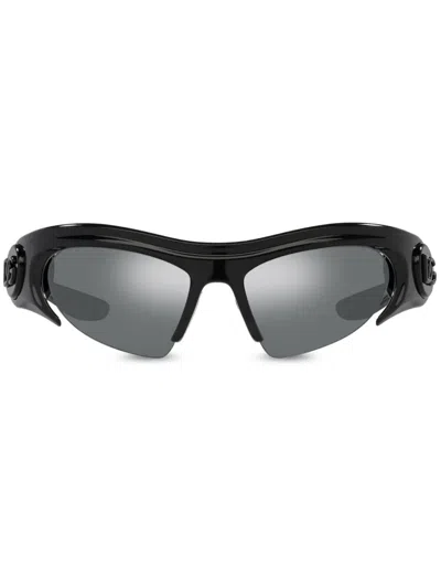 Dolce & Gabbana Dg Toy Half-rim Sunglasses In Black
