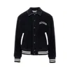 Dolce & Gabbana 'dg University' Corduroy Bomber Jacket In Blue