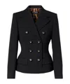 Dolce & Gabbana Double-breasted Virgin Wool Jacket In Black