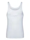 Dolce & Gabbana Dg White Cotton Tank Top In White