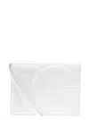 Dolce & Gabbana 'dg' White Embossed Crossbody Bag In Leather Woman In White