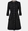 Dolce & Gabbana Dg Wool-blend Bouclé Midi Dress In Black