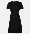 Dolce & Gabbana Midi Black Dress With Dg Detail In Black