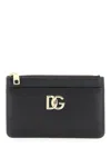 Dolce & Gabbana Black 'dg' Logo Card Holder In Nero