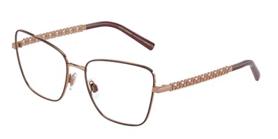 Dolce & Gabbana Dg1346 Women's Glasses, Burgundy, Size 55 In Brown
