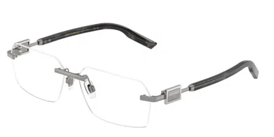 Dolce & Gabbana Dg1361 04 Men's Glasses Gunmetal Size 60 - Free Lenses - Blue Light Block Available In Gray