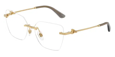 Dolce & Gabbana Dg1363 02 Women's Glasses Gold Size 56 - Free Lenses - Blue Light Block Available