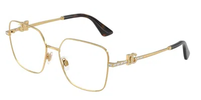 Dolce & Gabbana Dg1367b 02 Women's Glasses Gold Size 54 - Free Lenses - Blue Light Block Available