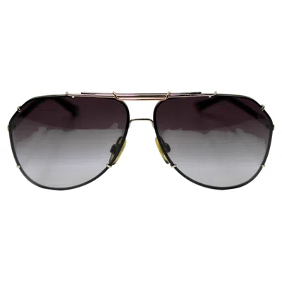 Pre-owned Dolce & Gabbana Dg2102 Two-tone Metal Tinted Aviator Sunglasses In Black