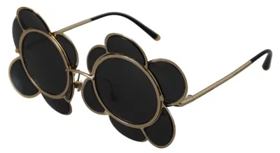 Dolce & Gabbana Dg2201 Black Lens Gold Frame Limited Edition Sunglasses