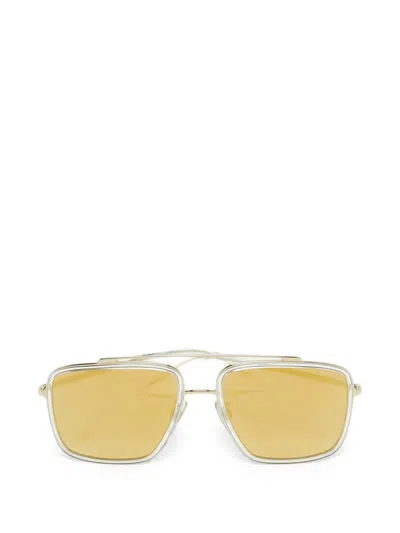Pre-owned Dolce & Gabbana Dg2220 Square-frame Sunglasses In Silver
