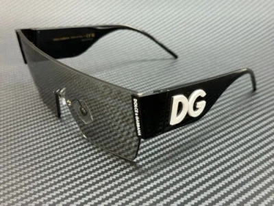 Pre-owned Dolce & Gabbana Dg2233 3277k1 Black Silver Mirror Men's 70 Mm Sunglasses In Gray