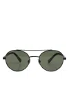 Dolce & Gabbana Dg2245 Matte Black Steel Frame Gray Lens Sunglasses In Black