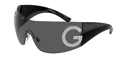 Pre-owned Dolce & Gabbana Dg2298b 05 87 Black Dark Grey 40 Mm Women's Sunglasses In Gray