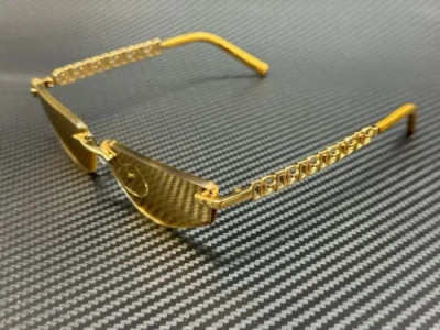 Pre-owned Dolce & Gabbana Dg2301 02 03 Gold Mirror Women's 58 Mm Sunglasses In Clear