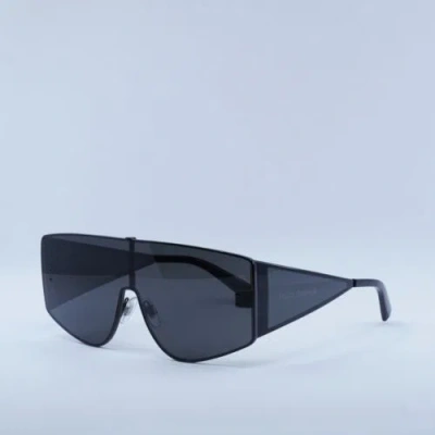 Pre-owned Dolce & Gabbana Dg2305 01/87 Black/dark Grey 44-144-145 Sunglasses Authentic In Gray