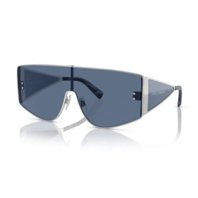 Pre-owned Dolce & Gabbana Dg2305 05/80 Silver/dark Blue 44-144-145 Sunglasses Authe...