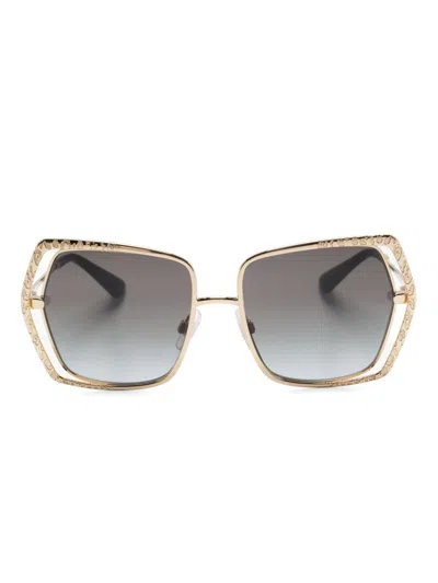 Dolce & Gabbana Dg2306 Oversized-sonnenbrille In Gold